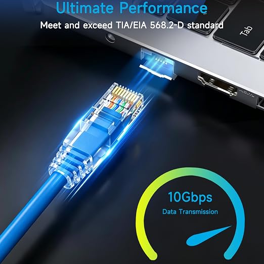 Cat6 Ethernet Cable 1 ft - 10G Network Patch Cable - Image 2