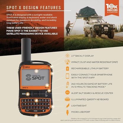 Spot X with Bluetooth 2-Way Satellite Messenger | SOS Protection | Handheld - Image 5