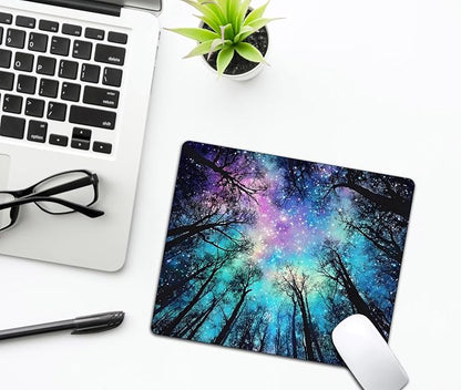Black Night Sky Forest Mouse Pads - Image 6