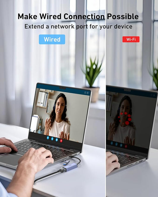 BENFEI USB 3.0 to Ethernet Adapter, USB C to RJ45 Gigabit LAN Network Adapter - Image 2