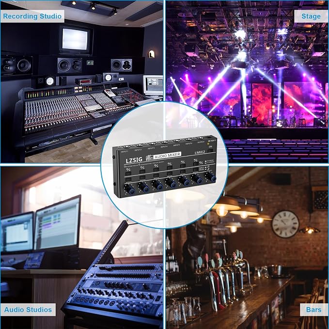 LZSIG Mini Audio Mixer, Stereo Line Mixer - Image 7