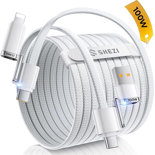 SHEZI 4-in-1 Compatible with USB C to Lightning Cable 100W Fast Charging & Data - Image 9