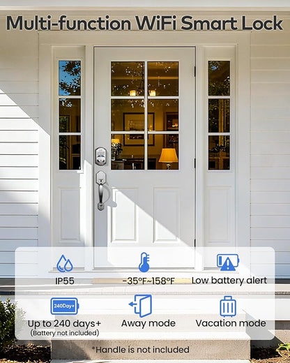 TEEHO TE012W WiFi Smart Lock, Fingerprint Door Lock - Image 6