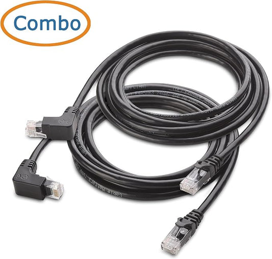 Cable Matters 10Gbps Combo-Pack 90 Degree Cat 6 Ethernet Cable - 7ft - Image 2
