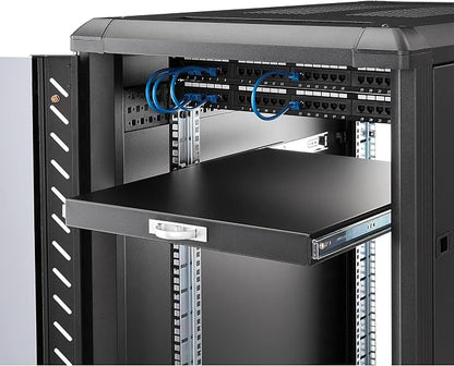 StarTech.com 1U Sliding Server Rack Mount Keyboard Shelf Tray, 22in Deep Steel - Image 7