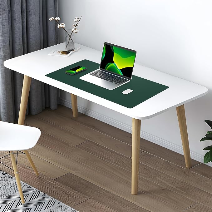AFIING Dual-Sided Desk Pad, Natural Cork & PU Leather Large Mouse mats - Image 7