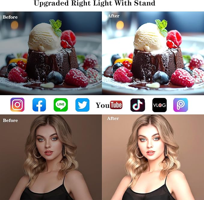 Desk Ring Light with Stand, Amcuke Ring Light with Clip 10W 3000K-6500K - Image 6