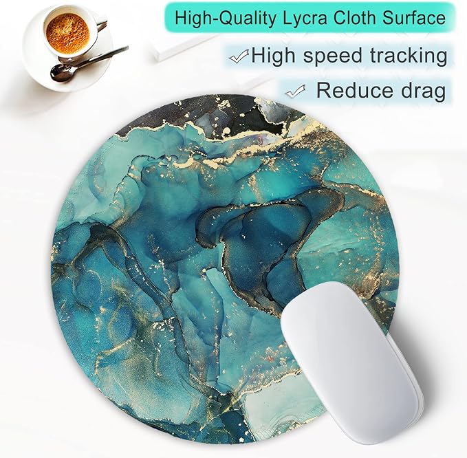 ITNRSIIET Round Mouse Pad with Stitched Edge Premium-Textured Waterproof - Image 6