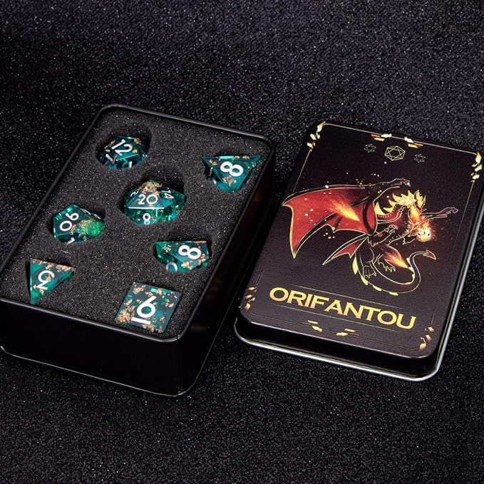 DND Dice Green Liquid Core Dice Set - Image 6