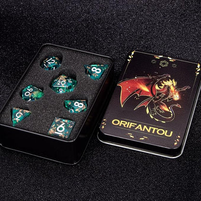 DND Dice Green Liquid Core Dice Set - Image 6