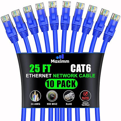 Maximm Cat 6 Ethernet Cable 25 ft by MaximmCable