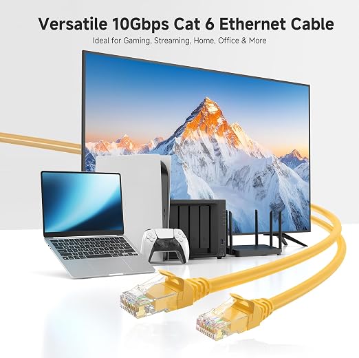 Cable Matters 10Gbps 5-Pack Snagless Cat 6 Ethernet Cable - 10ft - Image 2