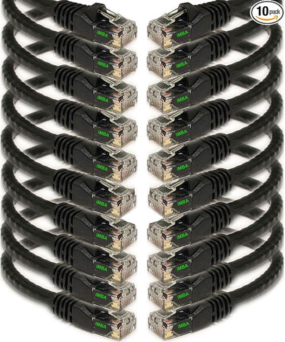 iMBAPrice 1' Cat5e Network Ethernet Patch Cable, 10 Pack by iMBAPrice