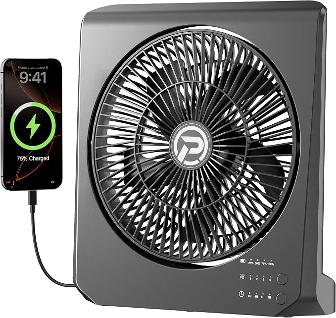 PANERGY 20000mAh Rechargeable Battery Powered Fan by Unknown