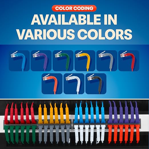 Everest Ultra Slim Cat6a Ethernet Patch Cables 3ft Orange - Image 6