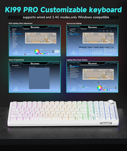 KI99 Pro 96% Wireless Mechanical Keyboard, RGB Gaming Keyboard, Hot-Swappable - Image 9