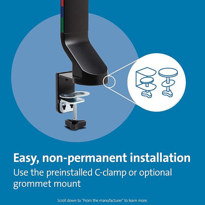 Kensington Single Monitor Desk Mount, C-clamp Vesa Stand Fits up to 32 inch - Image 5