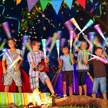 SHQDD 200PCS Glow Fiber Optic Sticks, LED Light Wands, Glow in The Dark Party - Image 5