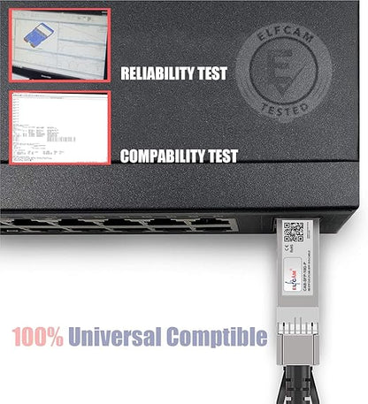 Elfcam® - 25m Fibre Optic Cable OM3 SFP+ to SFP+ AOC 10 Gbps, Compatible - Image 4