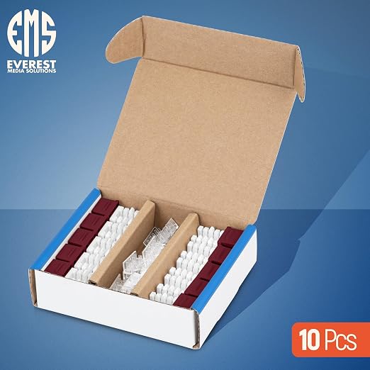 Everest 90° Angled RJ45 Cat6 Keystone Jacks 10-Pack in Red - Image 2