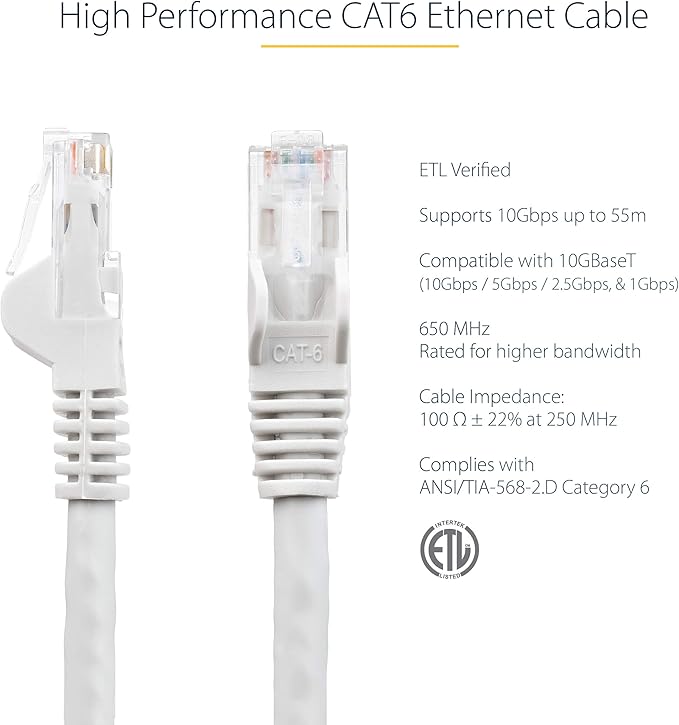 StarTech 3ft CAT6 Ethernet Cable - Image 2