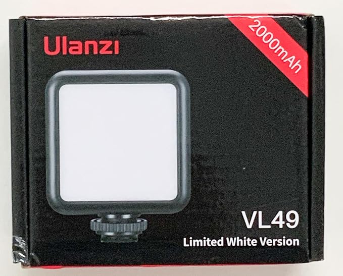 ULANZI VL49 2000mAh LED Video Light w 3 Cold Shoe, Rechargeable Soft Light Panel - Image 11