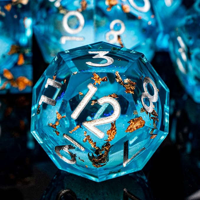 DND Dice Blue Liquid Core Dice Set - Image 4