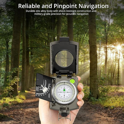 Anbte Compass Hiking Survival, IP65 Waterproof Metal Compass - Image 6