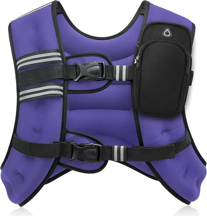 ZELUS Weighted Vest, 6lb/8lb/12lb/16lb/20lb/25lb/30lb Weight Vest by ZELUS