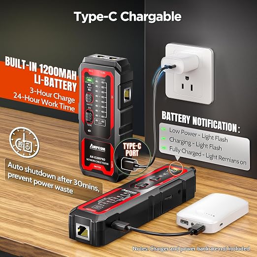 AMPCOM Wire Tracker & Network Cable Tester - Image 3