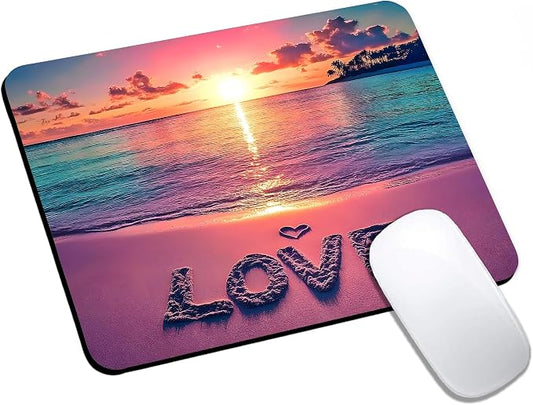 Mouse Pad, Cute Sunset Beach Mouse Pads by HUOCAIREN