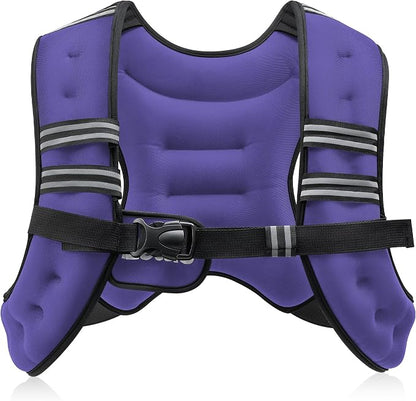 ZELUS Weighted Vest, 6lb/8lb/12lb/16lb/20lb/25lb/30lb Weight Vest by ZELUS
