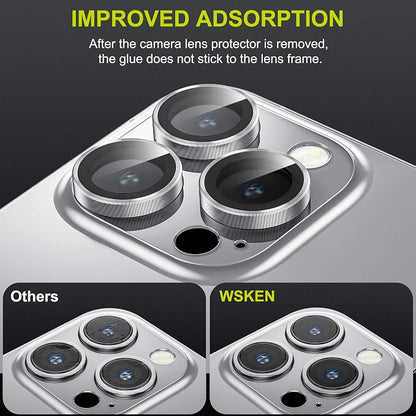 WSKEN for iPhone 14 Pro/iPhone 14 Pro Max Camera Lens Protector, HD Tempered - Image 5