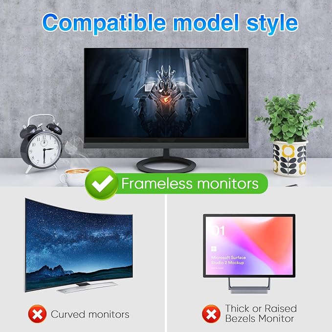 Computer Privacy Screen 23.6 Inch Magnetic, Removable Hanging Privacy Shield - Image 3