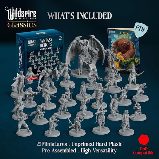 Classic Heroes - Mercenary Band I- 25 Paintable Characters - Image 2
