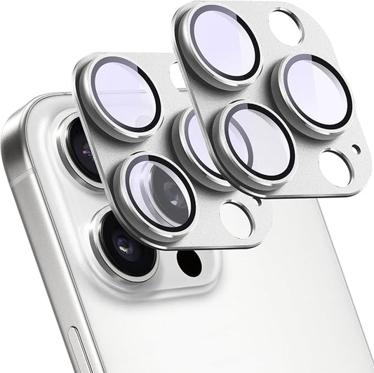 2 Pack Camera Lens Protector for iPhone 15 Pro/iPhone 15 Pro Max, AR Tempered by SHANG+PIN+JIA