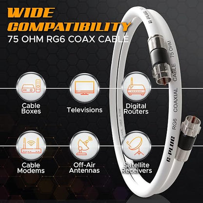 G-PLUG 20FT RG6 Coaxial Cable Connectors Set - Image 3