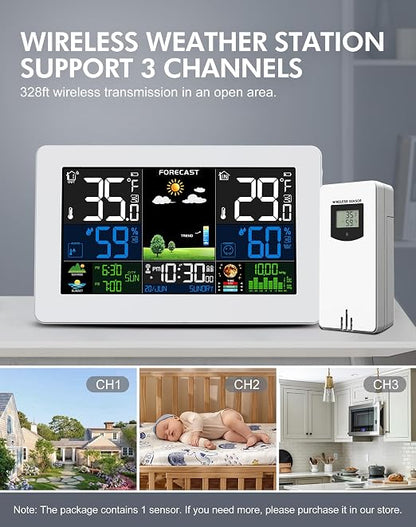 Weather Station Wireless Indoor Outdoor, Digital Thermometer - Image 5