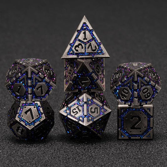 Metal D&D Dice Set, Polyhedral Metallic Dice by Unknown