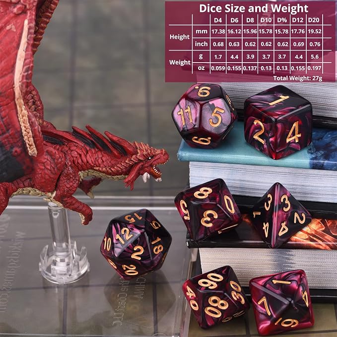 DND Dice Sets 30 x 7 Polyhedral RPG Dice - Image 4