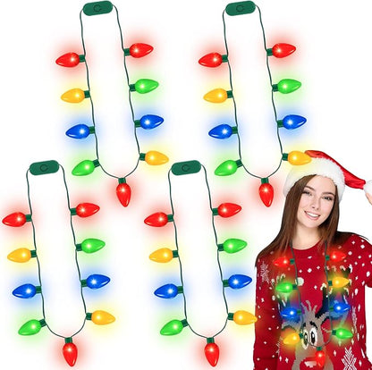 QZYL 100 Pack Christmas Light Necklace, 40 In Colorful Christmas Necklaces - Image 8