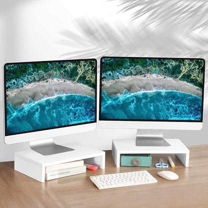 TEAMIX White Monitor Stand Riser - Image 2