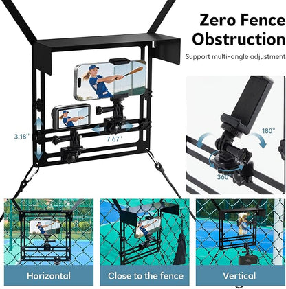 Cell Phone Fence Mount with Shade, Fence Phone Holder Mounting Kit - Image 3