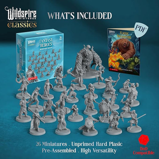 Classic Heroes - Mercenary Band II - 26 Paintable Characters - Image 2