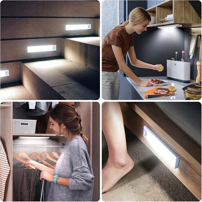 6 Pack Under Cabinet Lighting Wireless, 40 LED Rechargeable Battery Motion - Image 7