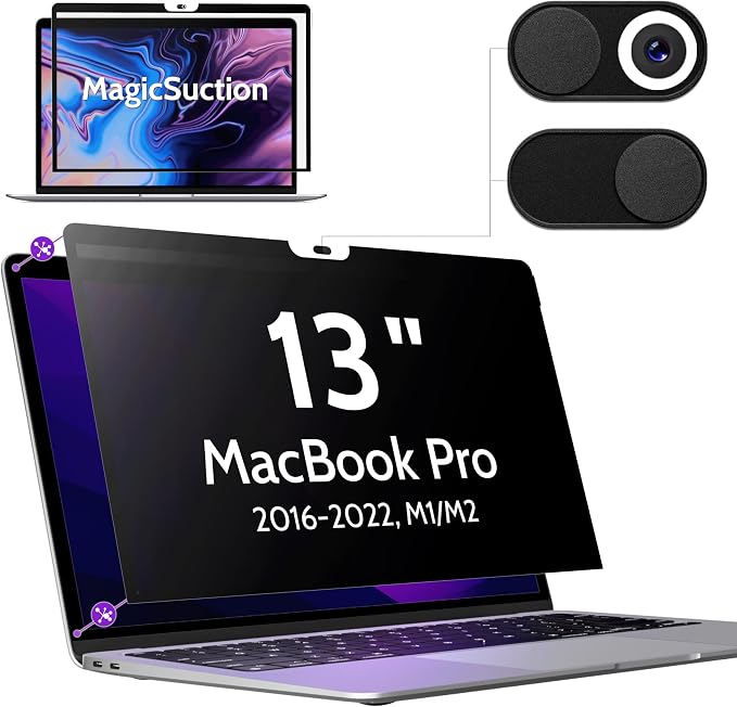 Privacy Screen for MacBook Pro 13 In & MacBook Air 13 Inch, MagicSuction™ by peslv