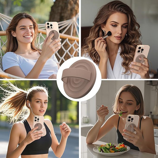 Magnetic Phone Ring Grip Holder, Silicone Finger Loop Grip, Compatible - Image 2