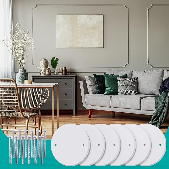 10 Pcs Smoke Detecte Cover Plate, 5 Inch Metal Round Blank Ceiling Cover Plate - Image 7