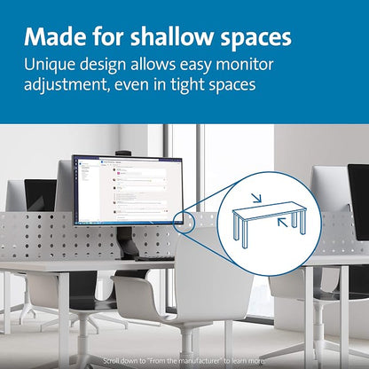 Kensington Single Monitor Desk Mount, C-clamp Vesa Stand Fits up to 32 inch - Image 2