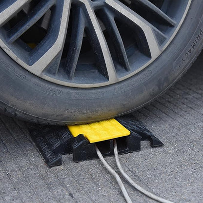 Heavy-Duty Rubber Cable Protector Ramp, Floor Cable Wire Cord Cover Speed Bumps - Image 7